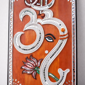 Lord Ganesh Om Lippan Art